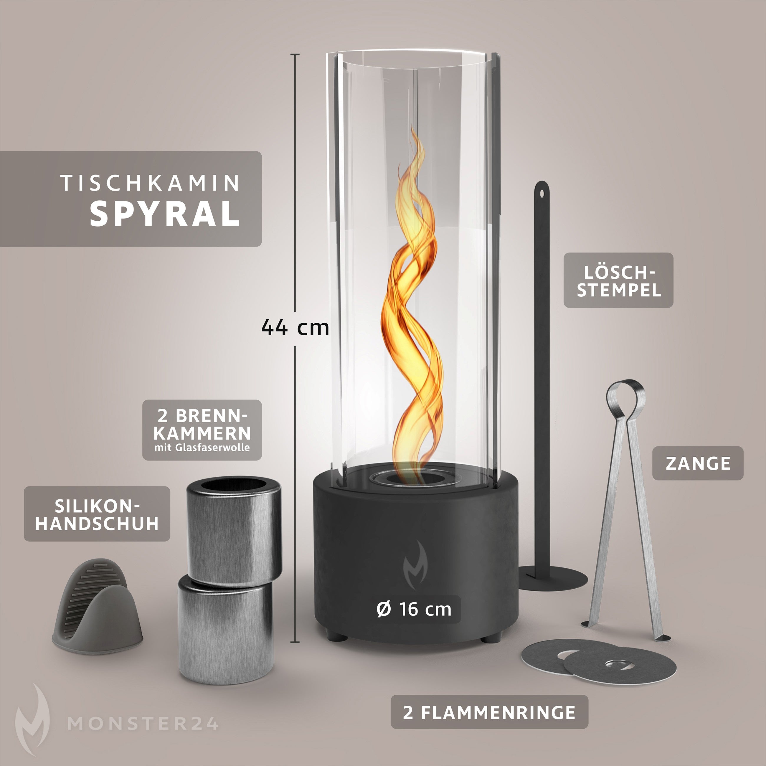 Tornado Flame: Spyral + Ethanol Starterpaket