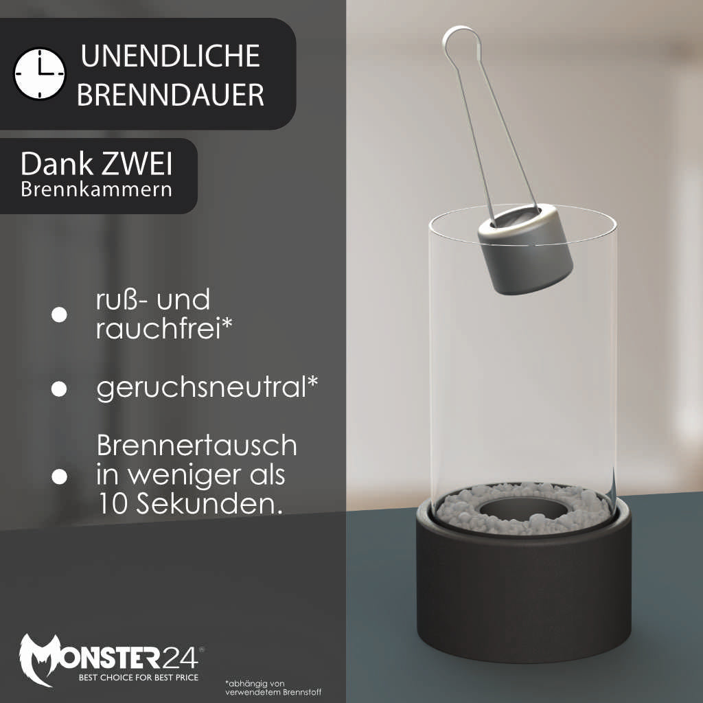 Tischkamin Grau