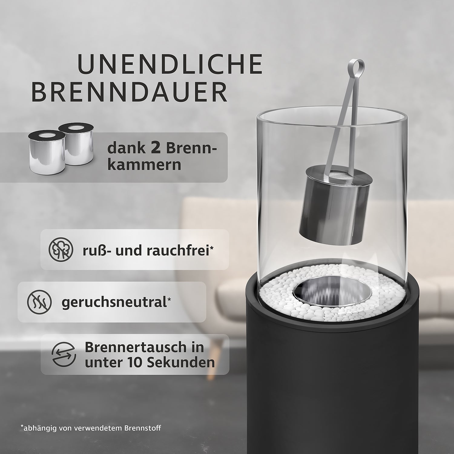 AGNIA Bioethanol-Standkamin