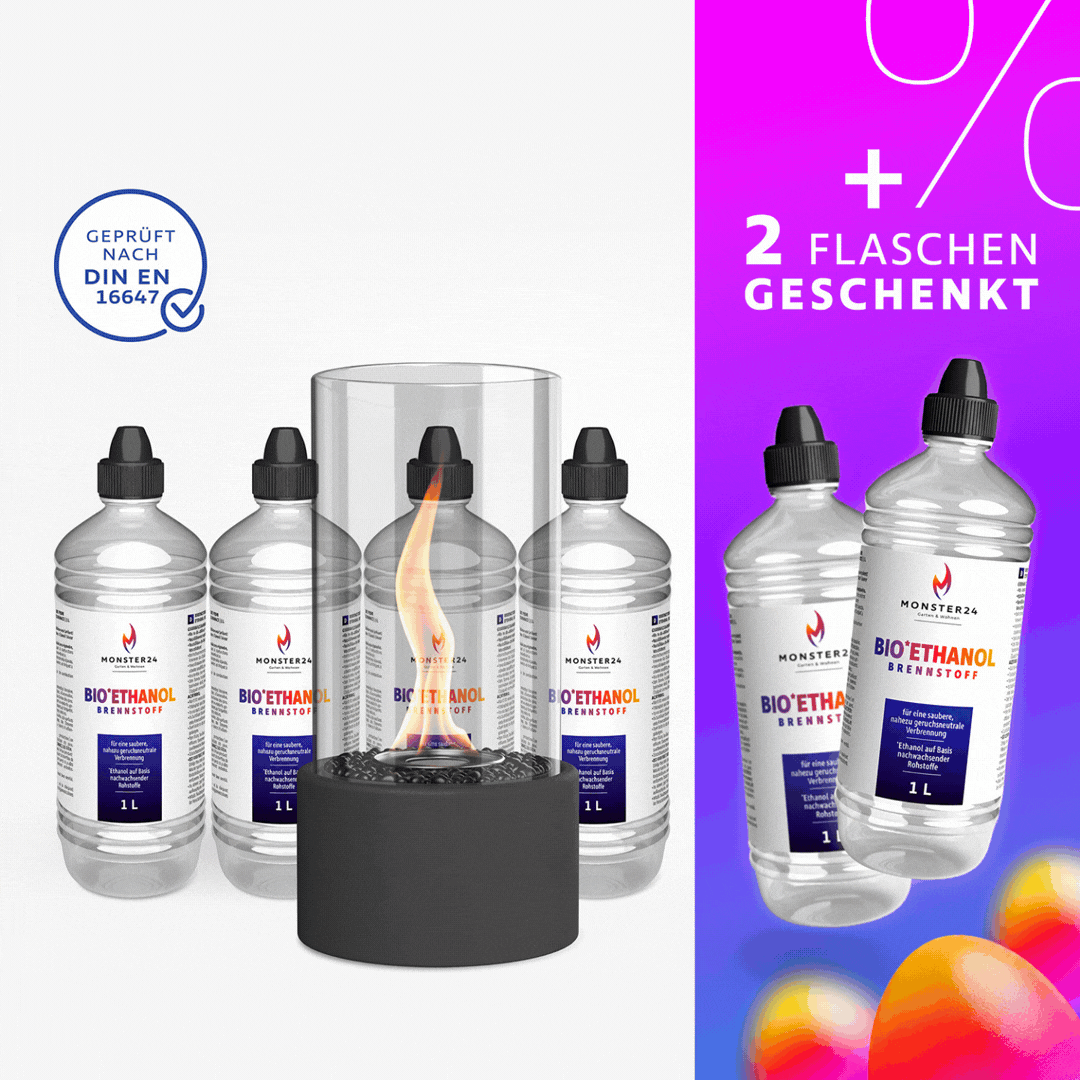 Ambiente Deluxe: Tischkamin S inkl. 6L Ethanol Starterpaket