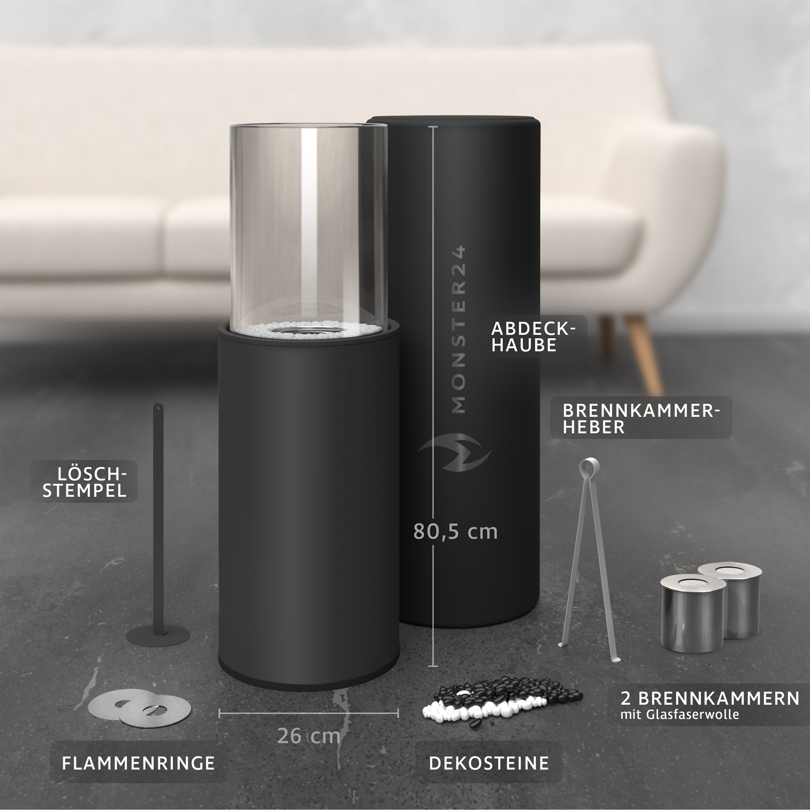 Luxury Flame Paket: Kamine & Ethanol ready to enjoy