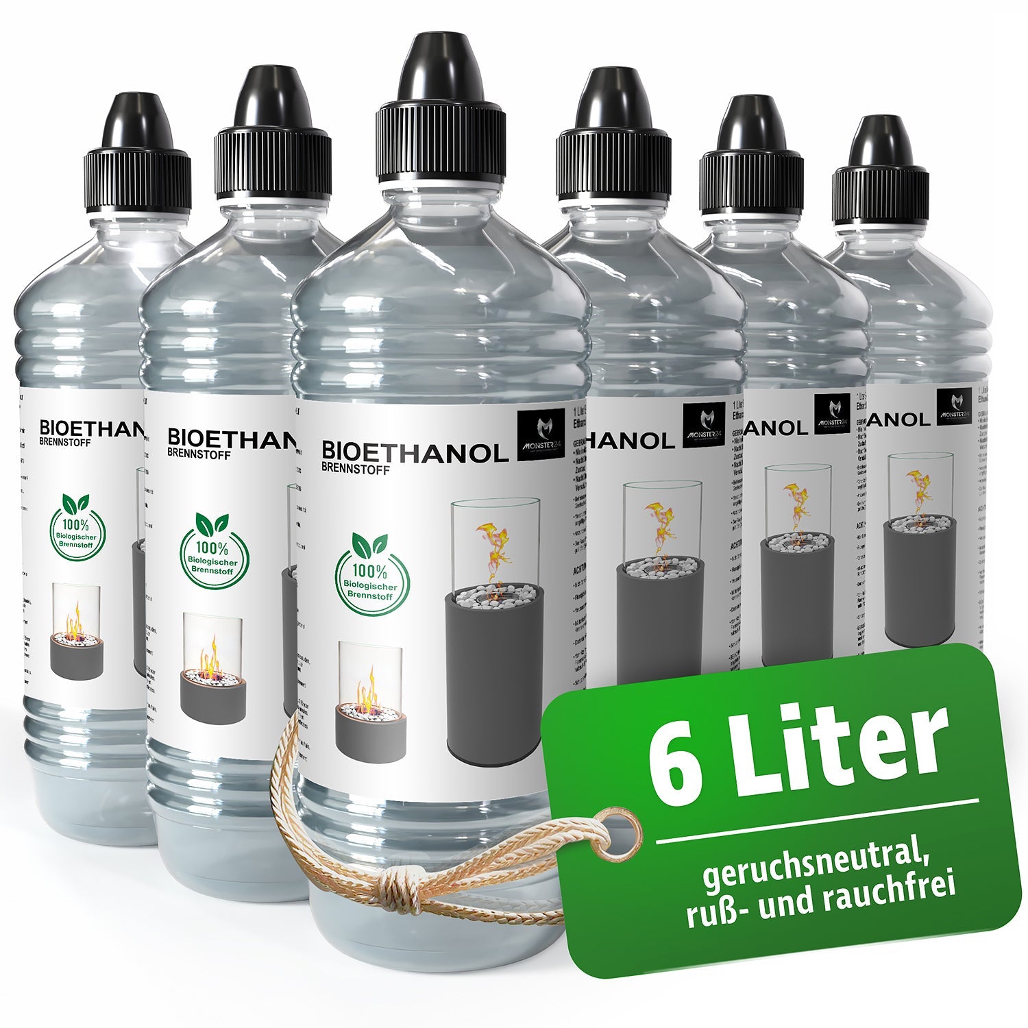 Ambiente Deluxe: Tischkamin L + Ethanol Starterpaket