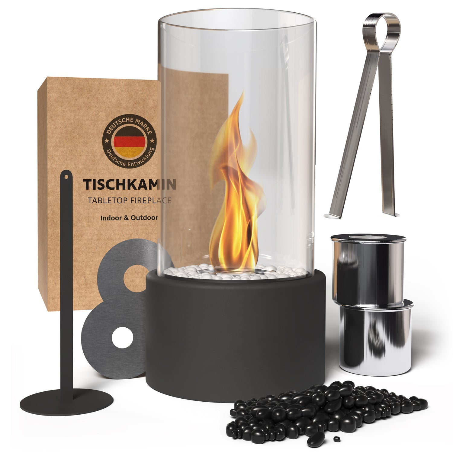 Ambiente Deluxe: Tischkamin S + Ethanol Starterpaket