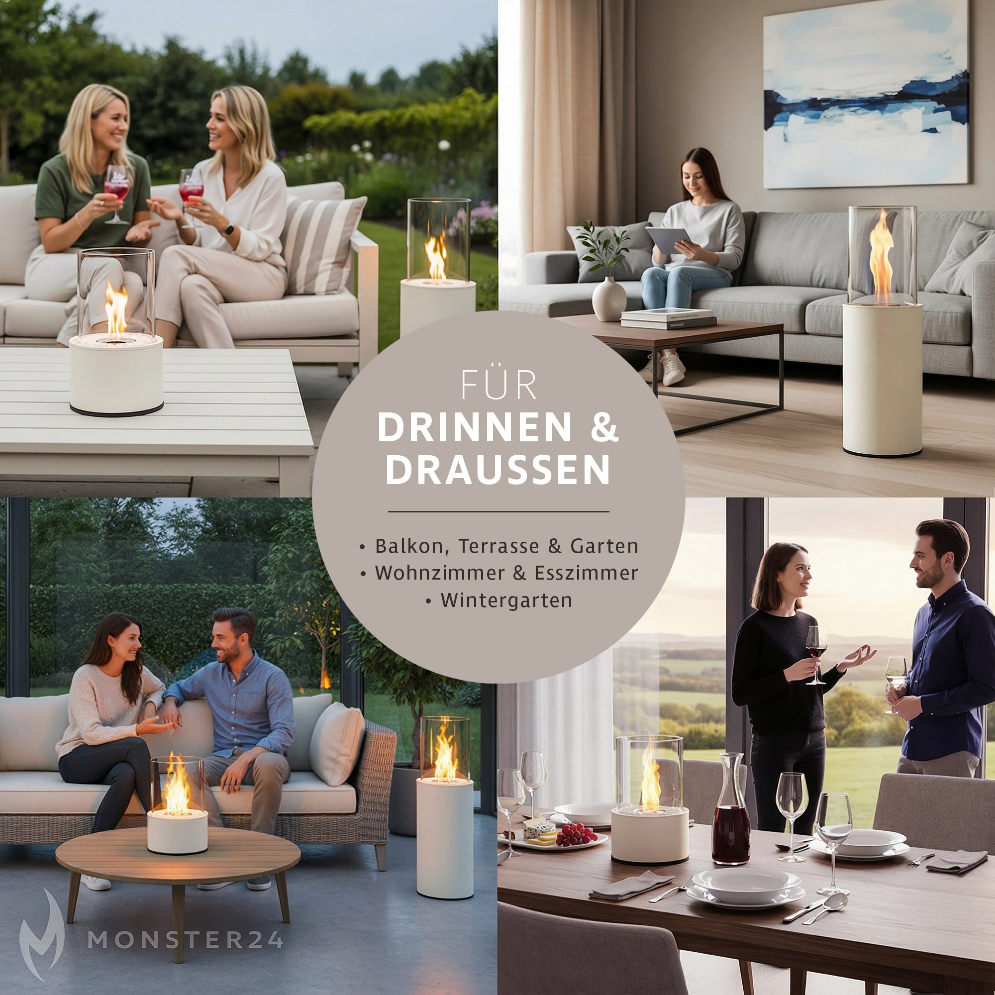 Ambiente Deluxe: Tischkamin S inkl. 6L Ethanol Starterpaket