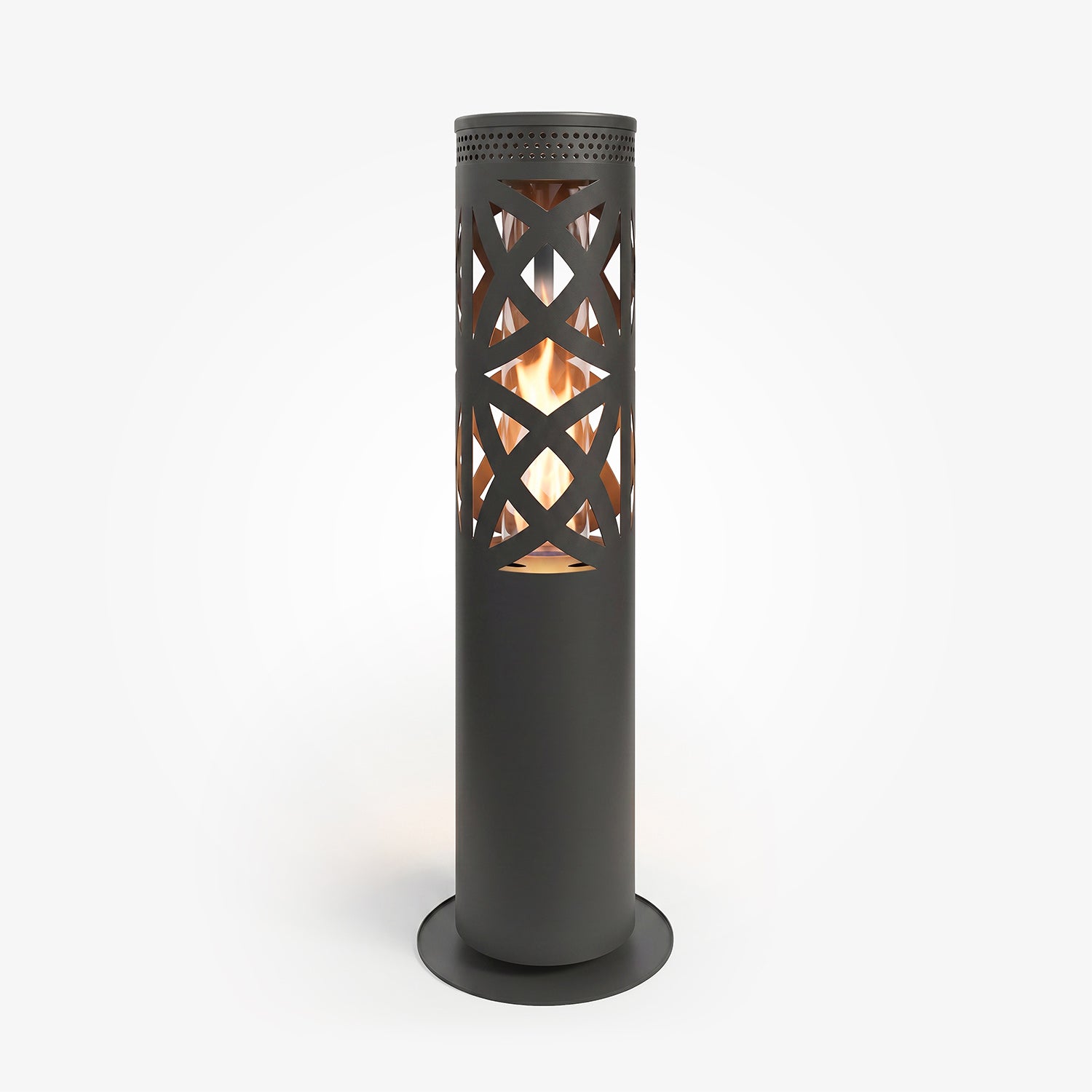 PYRA – dekorative Pellet-Feuersäule mit 360° Glas