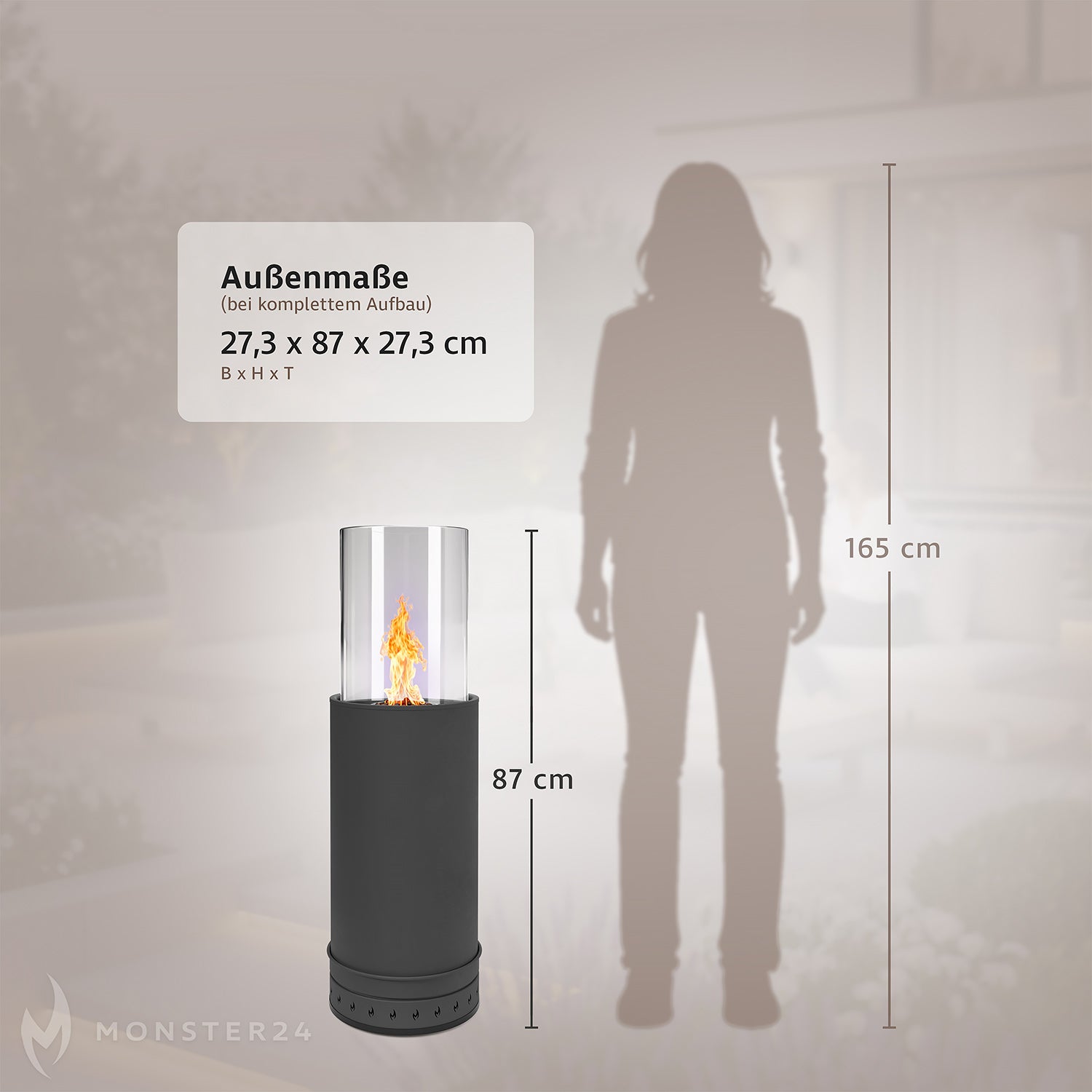 AGNIA 2-in-1 Ethanol & Pellet Standkamin Set