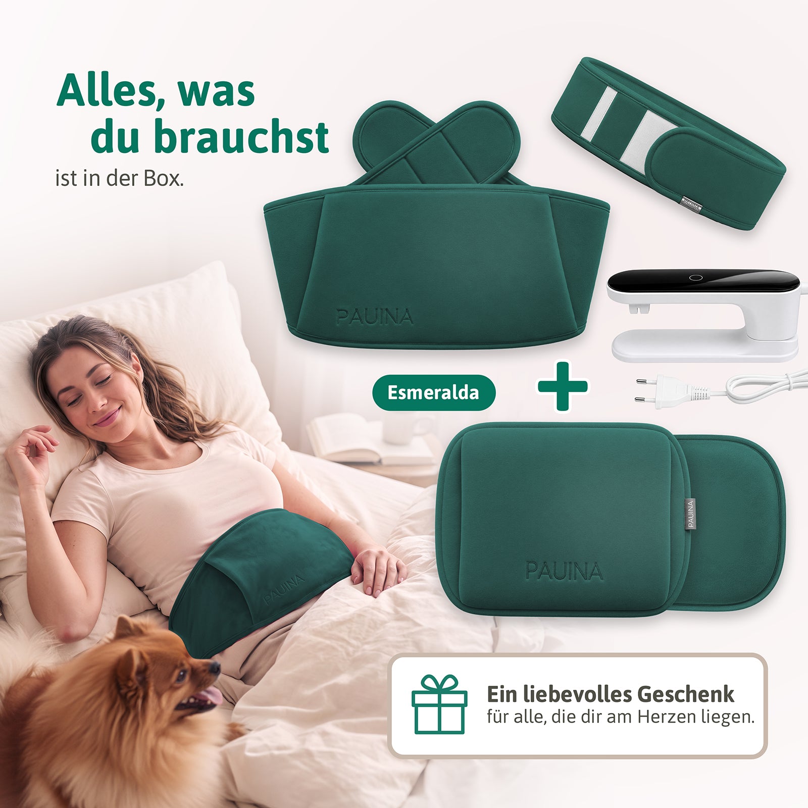 PAUINA the smart hot water bottle Esmeralda