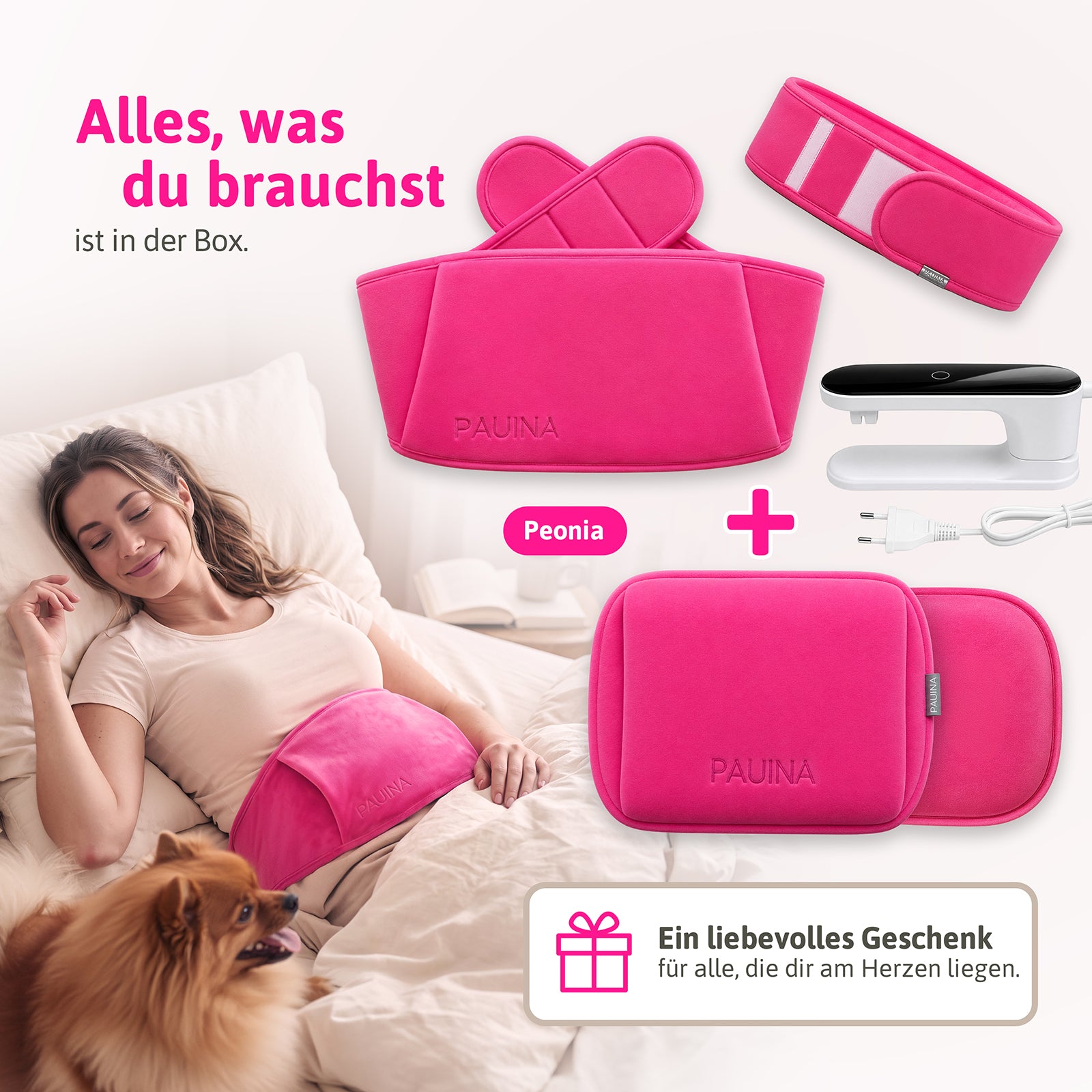 PAUINA die smarte Wärmflasche Peonia
