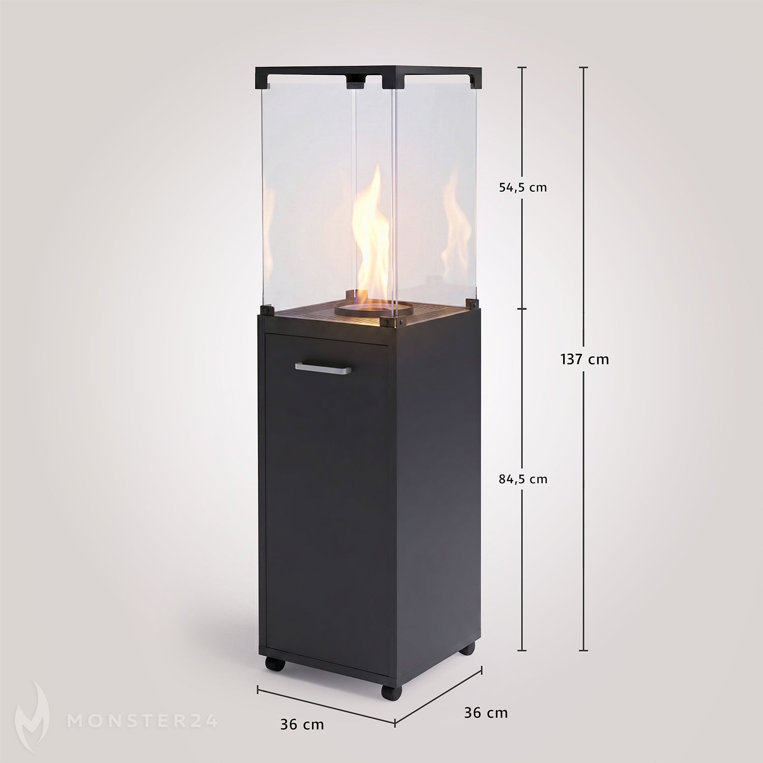 EMYRA Pellet Feuerstelle mit 360° Glas (inkl. Fireal Bundle)