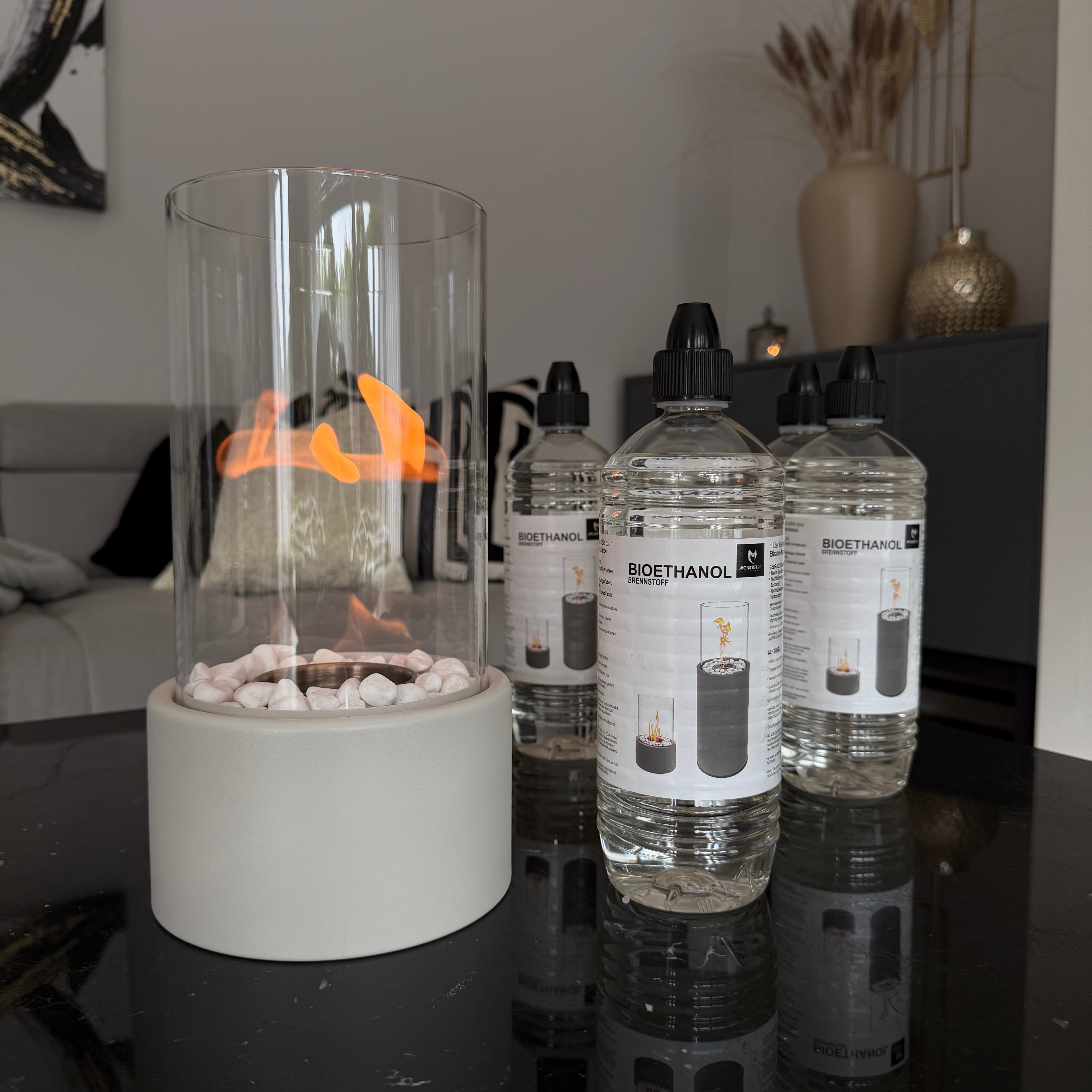 Ambiente Deluxe: Tischkamin S + Ethanol Starterpaket