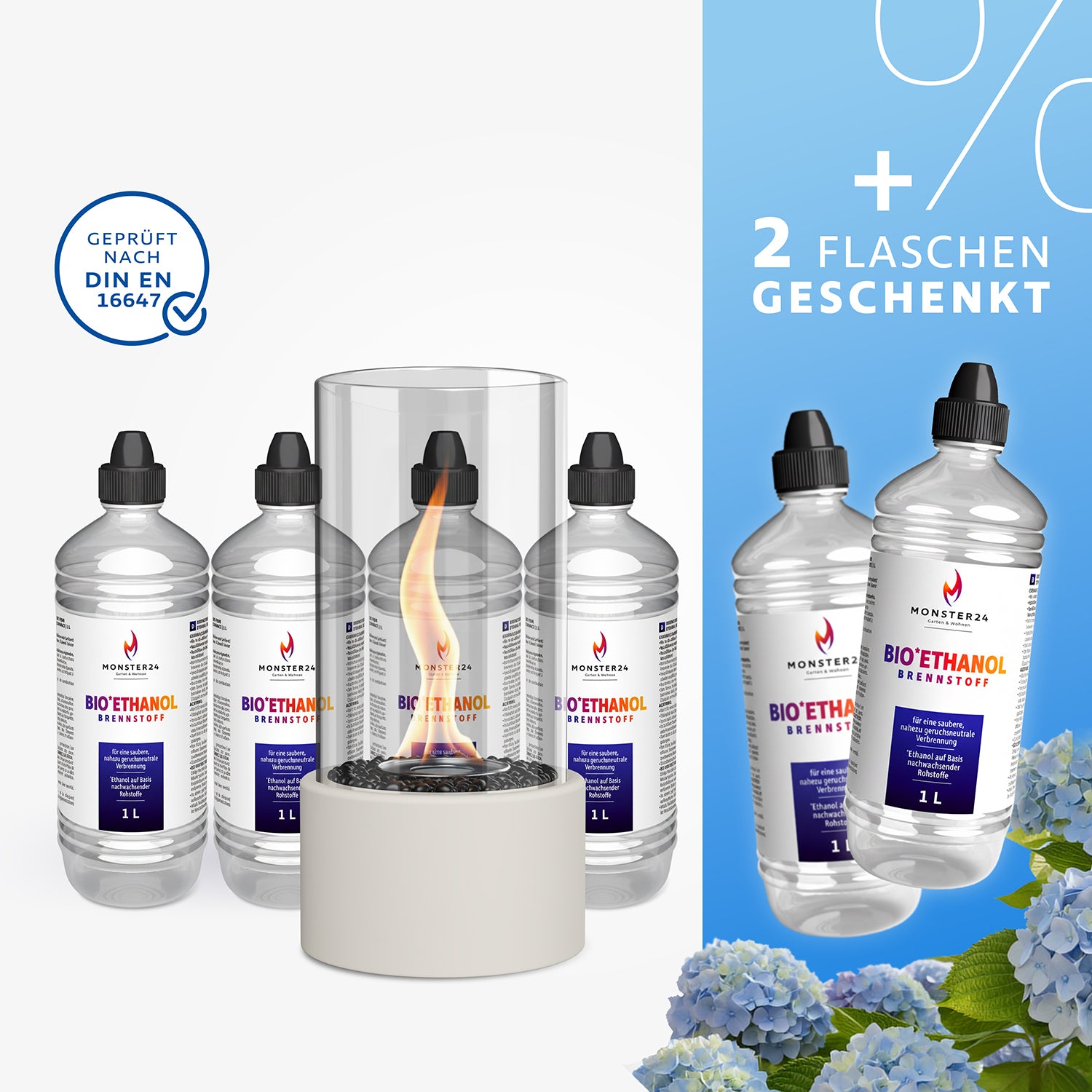 Ambiente Deluxe: Tischkamin S inkl. 6L Ethanol Starterpaket