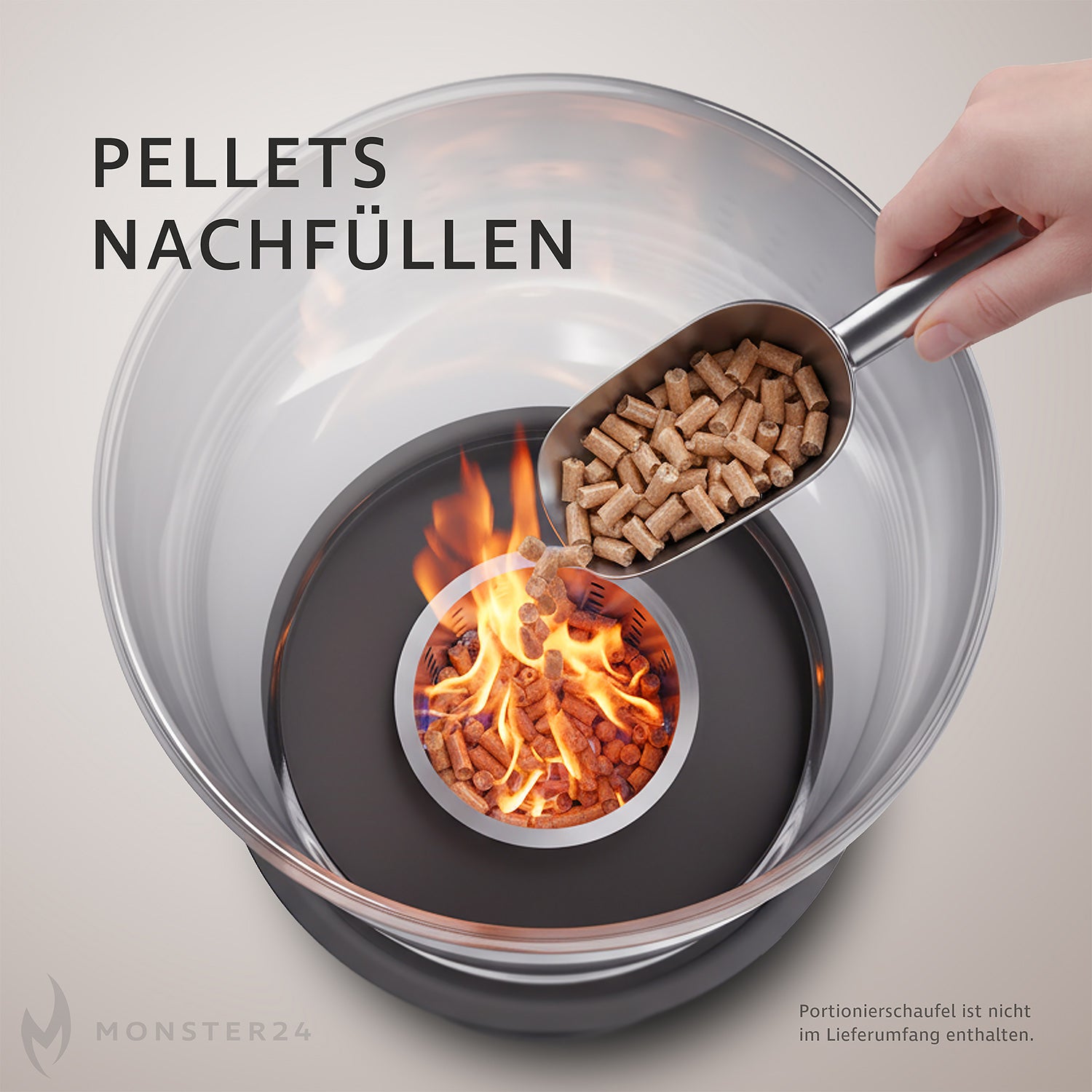 AGNIA 2-in-1 Ethanol & Pellet Standkamin Set