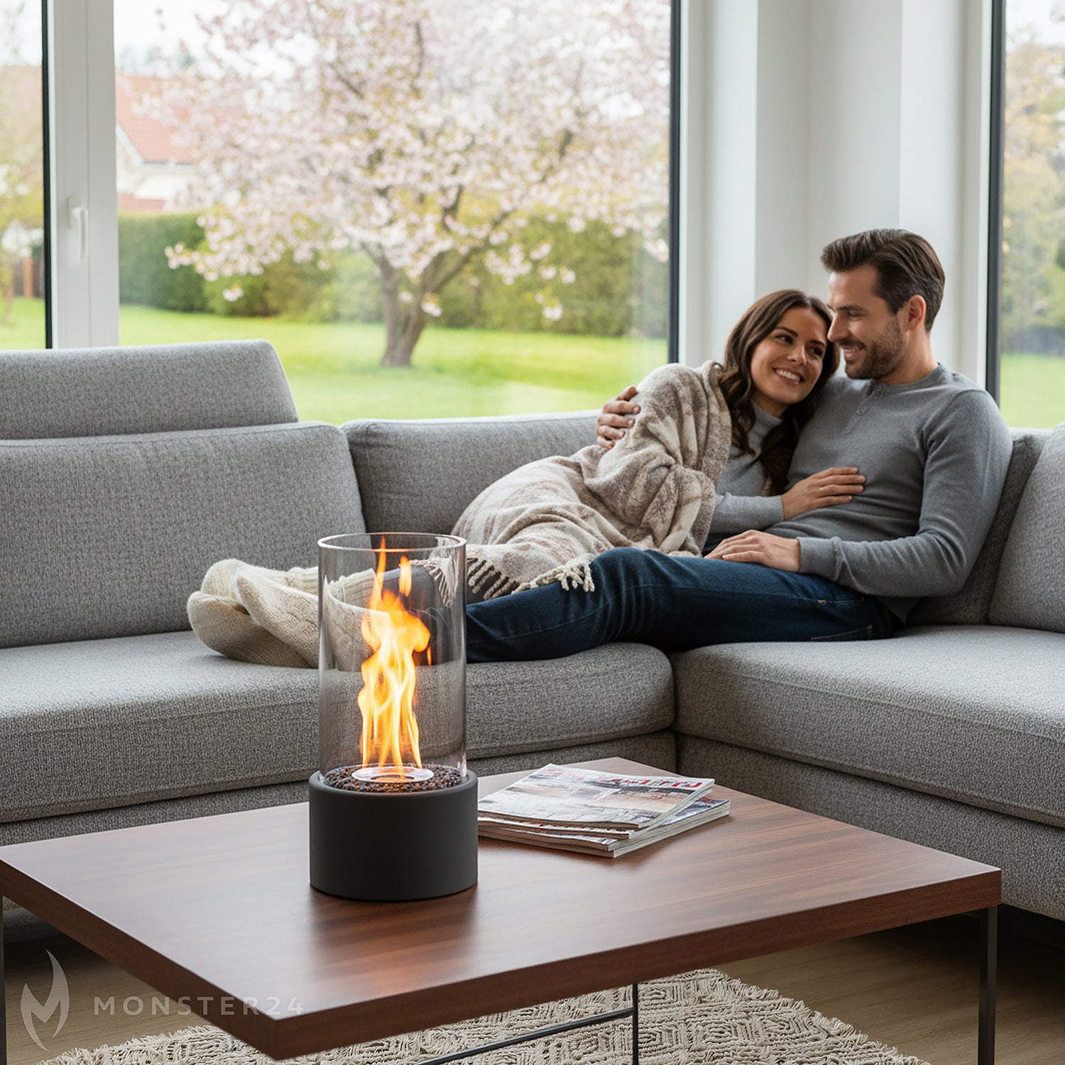 Ersatz-Glaszylinder für Lumira Tischkamin S